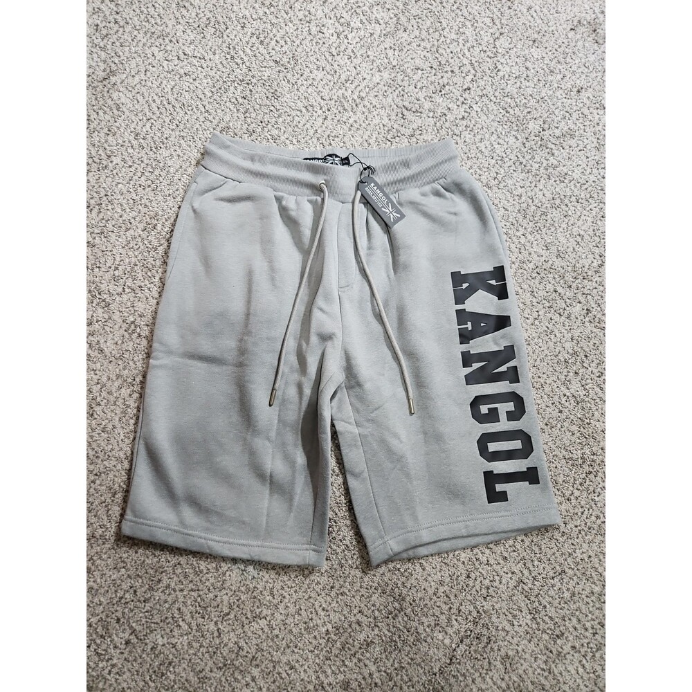 New - KANGOL IN 5K HD FLEECE SHORT GRAY SIZE LARGE